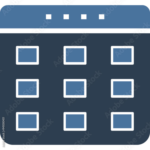 Calendar vector icon in isolated background 