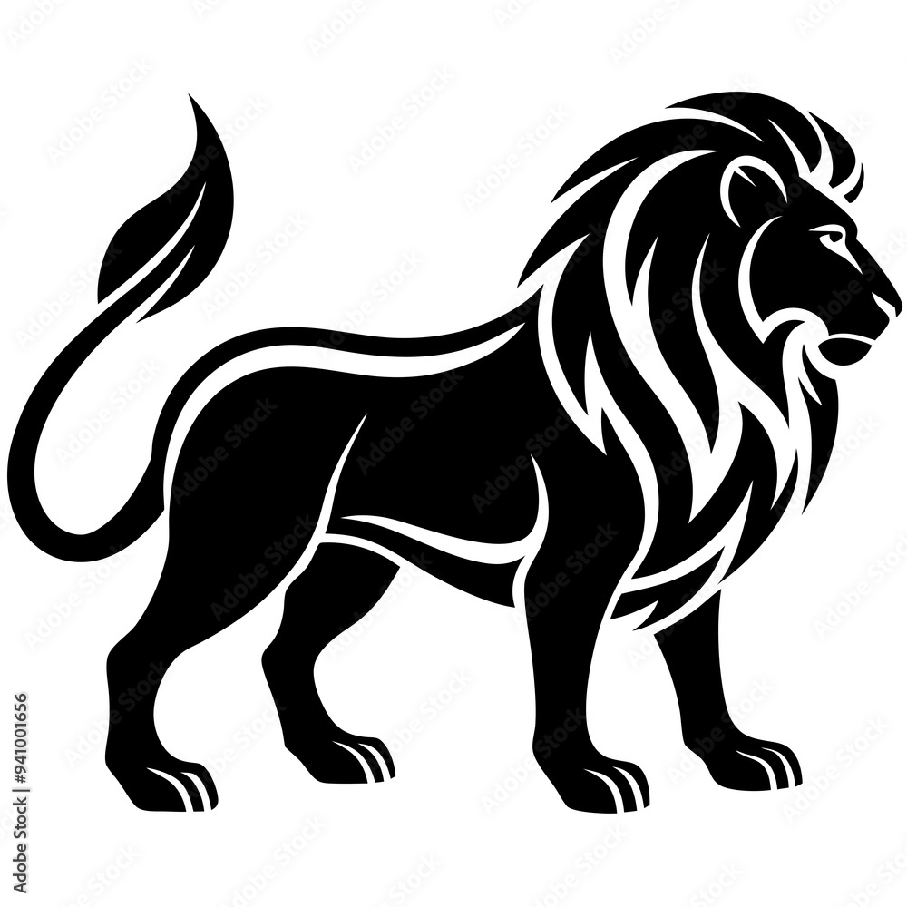 silhouette of lion silhouette of lion