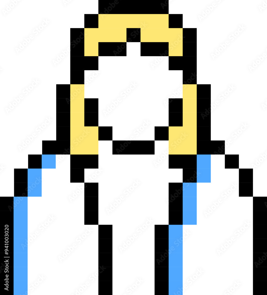 Doctor icon. Cardiologist symbol. Pixel style. Doctor icon. Cardiologist symbol. Pixel style.