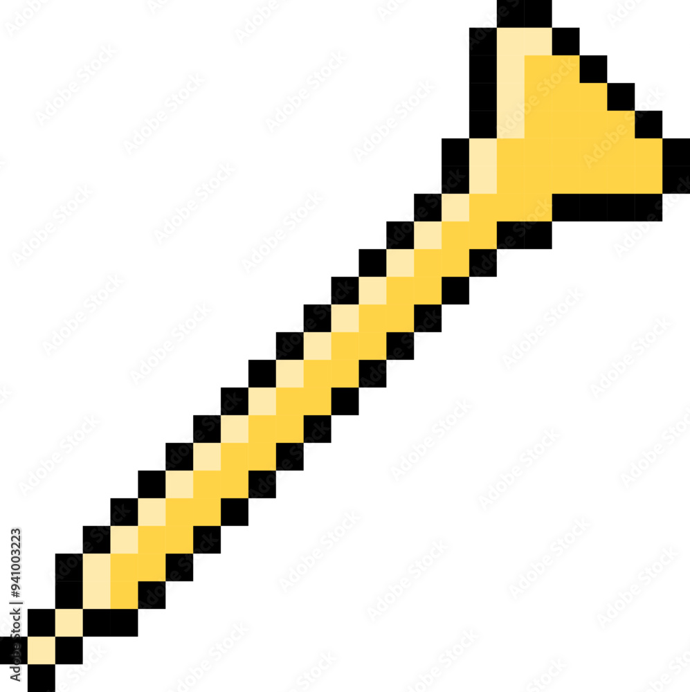 Clarinet icon. Musical instrument symbol. Pixel style.