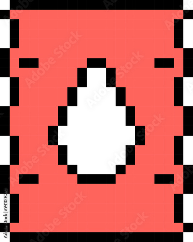 Oil barrel icon. Pixel style.