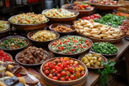 Afghan Food Served On A Table