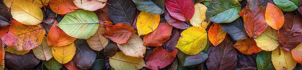 Autumn Leaves in Vibrant Colors Generative AI Autumn Leaves in Vibrant Colors Generative AI