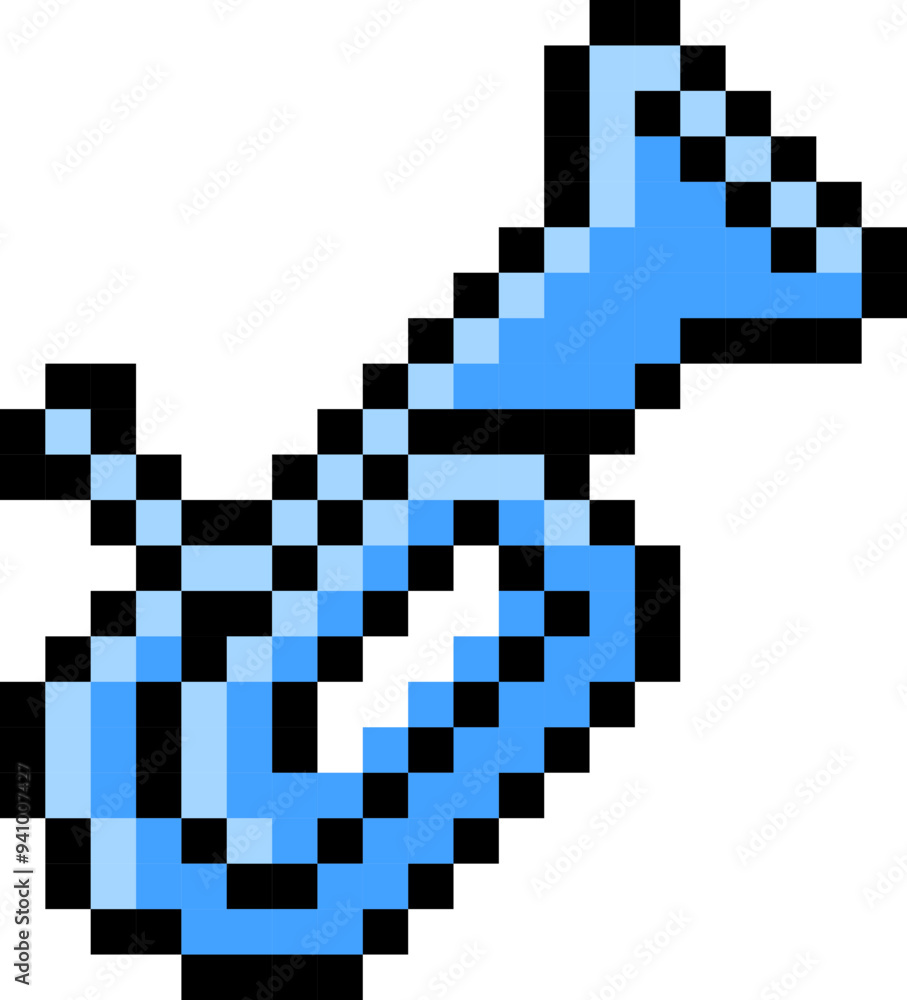 Tuba icon. Musical instrument symbol. Pixel style.