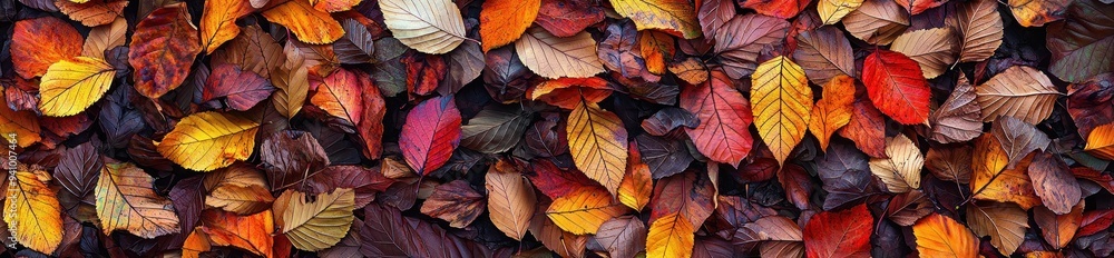 Autumn Leaves in Vibrant Colors Generative AI Autumn Leaves in Vibrant Colors Generative AI