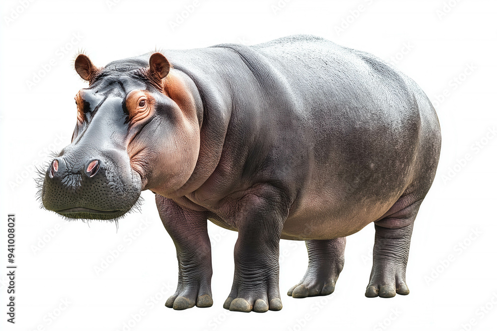 Hippo On White Background