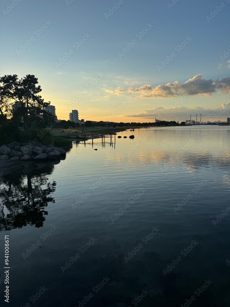 Fototapeta premium danish beach sunset