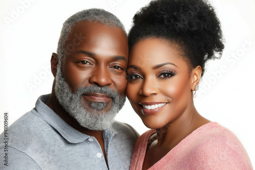 Older Couple On White Backg...