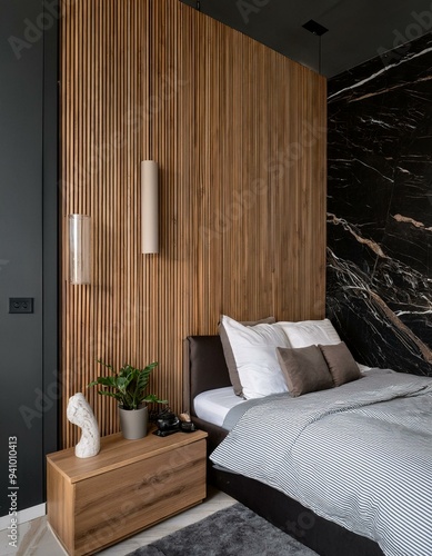 interior of a bedroom, bedroom, interior, room, bed, hotel, home, furniture, 