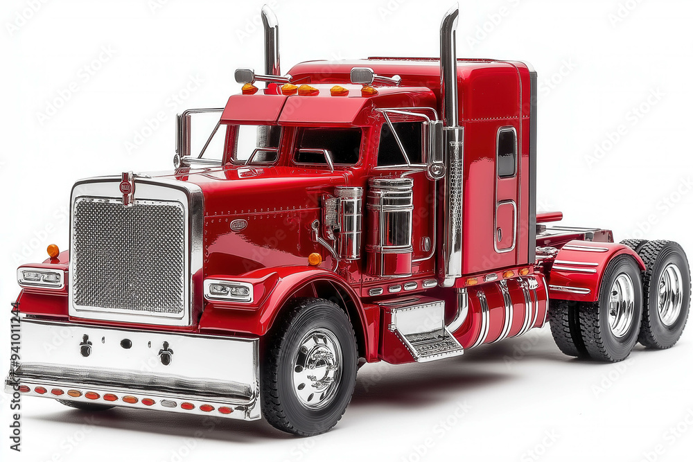 Semi Truck On White Background Semi Truck On White Background