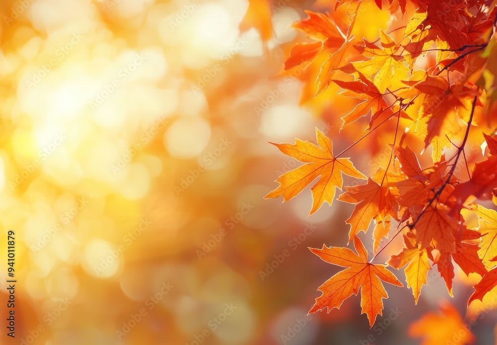 Abstract Autumn Leaves in Motion Generative AI