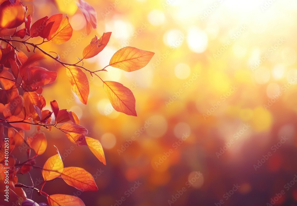 Abstract Autumn Leaves in Motion Generative AI Abstract Autumn Leaves in Motion Generative AI