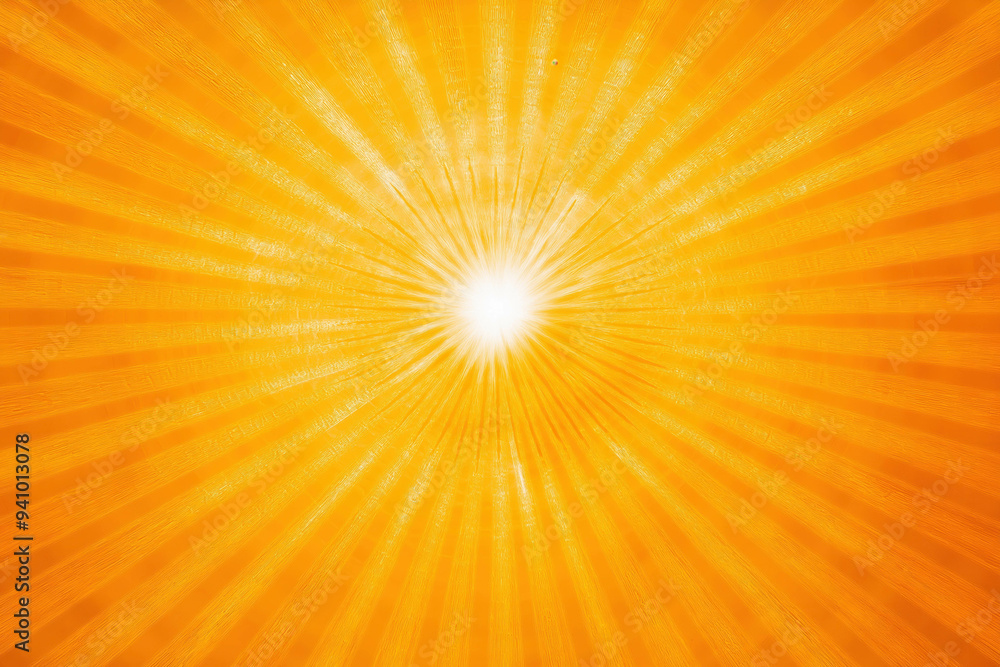 Obraz premium Yellow Sunburst On White Background