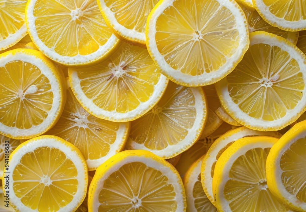 Closeup of Sliced Lemons Closeup of Sliced Lemons