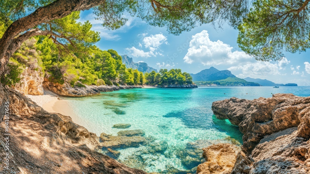Secluded Beach Cove with Crystal Clear Waters Secluded Beach Cove with Crystal Clear Waters