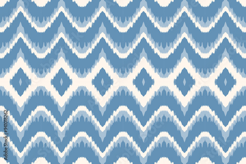 Ethnic ikat seamless pattern.beautiful pattern. folk embroidery,bohemian style,aztec geometric art ornament print.ethnic abstract art.Seamless fabric.design for fabric, carpet, wallpaper, clothing.