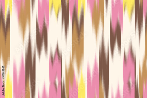 Ethnic ikat seamless pattern.beautiful pattern. folk embroidery,bohemian style,aztec geometric art ornament print.ethnic abstract art.Seamless fabric.design for fabric, carpet, wallpaper, clothing.