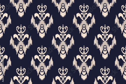 Ethnic ikat seamless pattern.beautiful pattern. folk embroidery,bohemian style,aztec geometric art ornament print.ethnic abstract art.Seamless fabric.design for fabric, carpet, wallpaper, clothing.