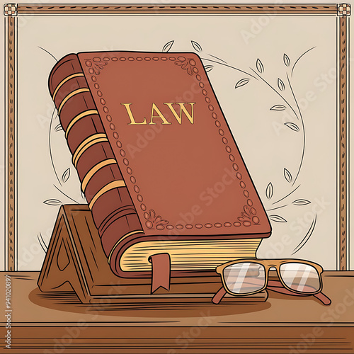 A simple illustration of a law book photo