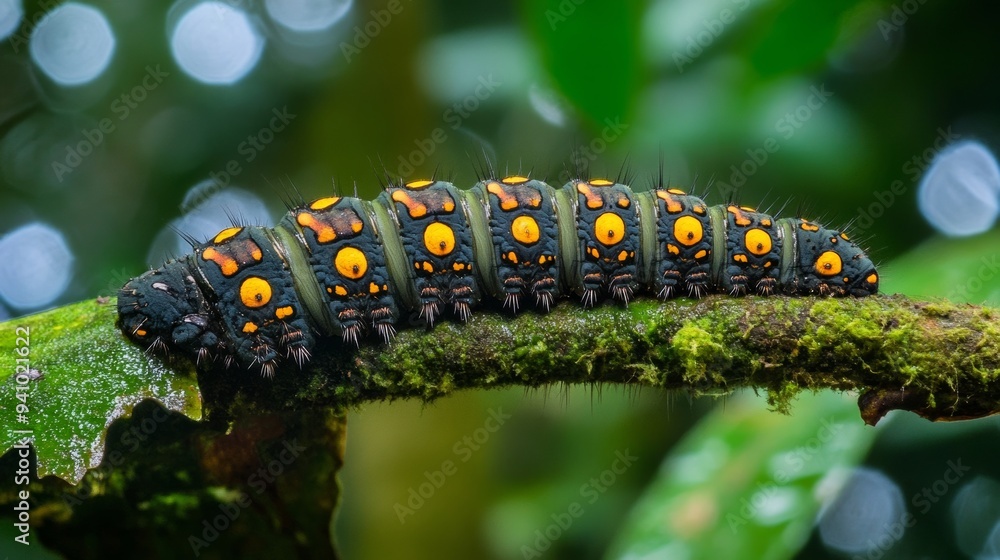 Fototapeta premium Costa Rican caterpillar closeup