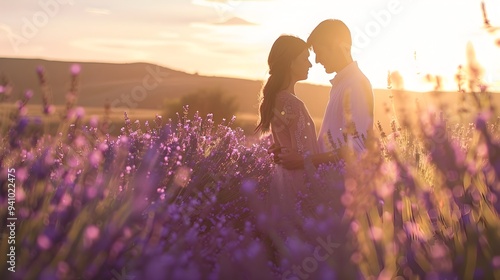 Romantic Sunset Proposal in...