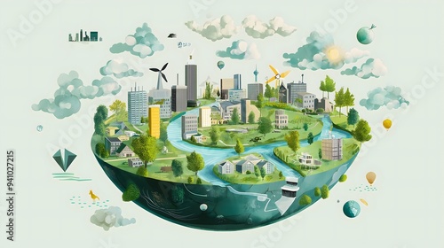 Green City on a Globe: Sustainable Urban Living
