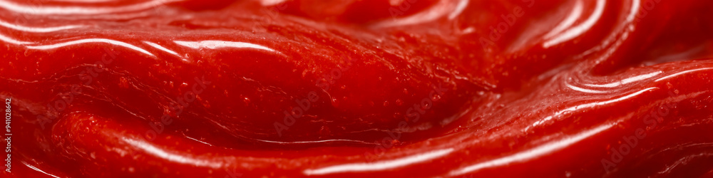 Tomato paste, ketchup or red paint texture background or wallpaper Tomato paste, ketchup or red paint texture background or wallpaper