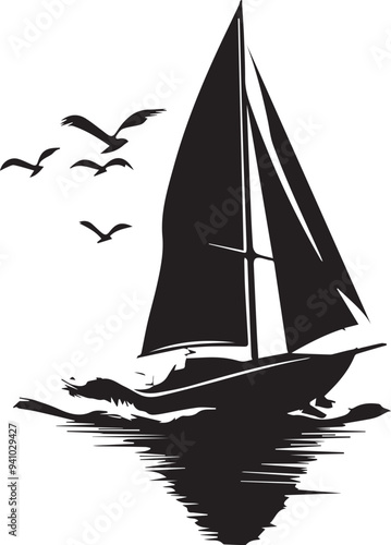 silhouette of a ship