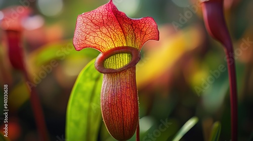 Close-Up of Tropical Pitcher Plant photo