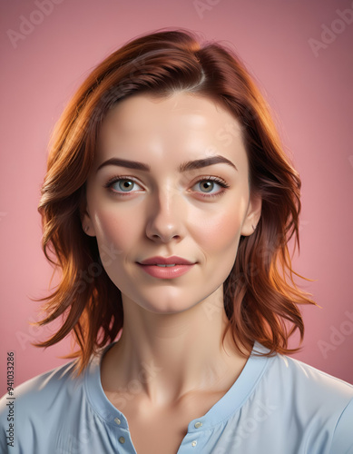 Vibrant Confidence Hyper-Realistic Portrait of a Confident, Powerful Woman Exuding Elegance and Strength in a Dynamic, Captivating Visual Style