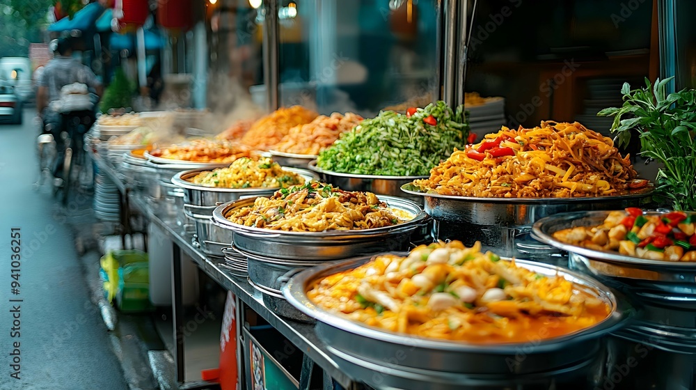 Asian Food Market stall Asian Food Market stall