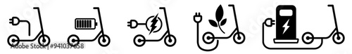 Electric Scooter Icon set
