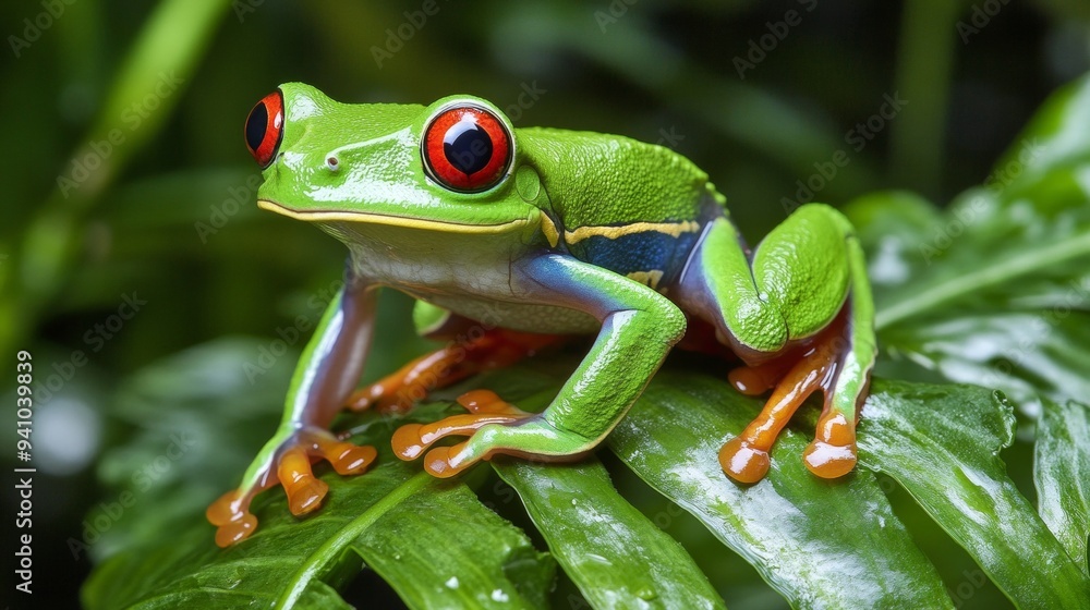 Naklejka premium Costa Rican Red-Eyed Tree Frog