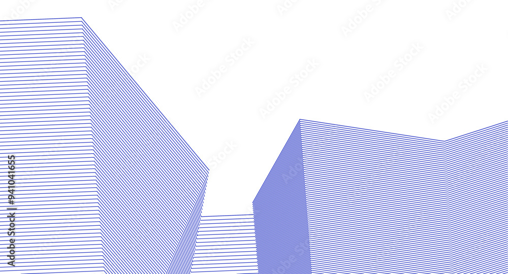 Fototapeta premium abstract architecture geometric shapes 3d illustration