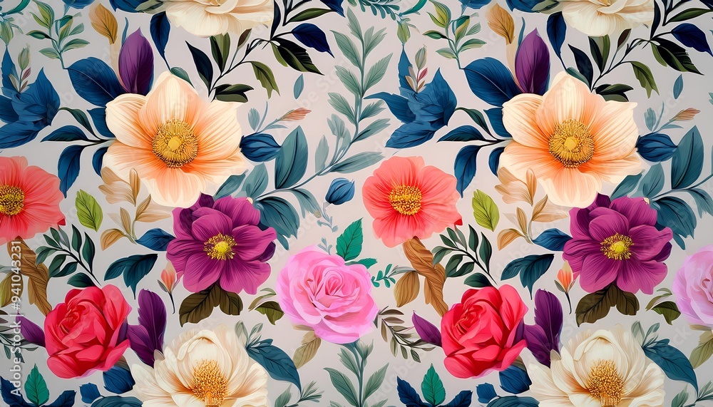 Elegant abstract floral pattern design for background Elegant abstract floral pattern design for background