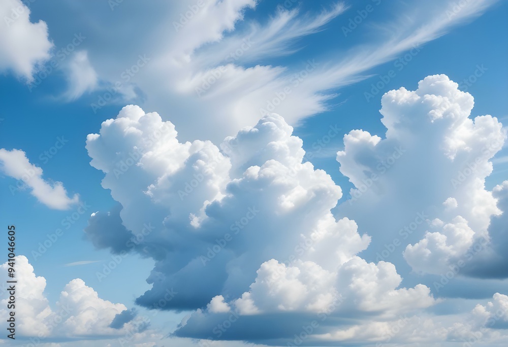 Soft blue and white cloudy sky background Soft blue and white cloudy sky background