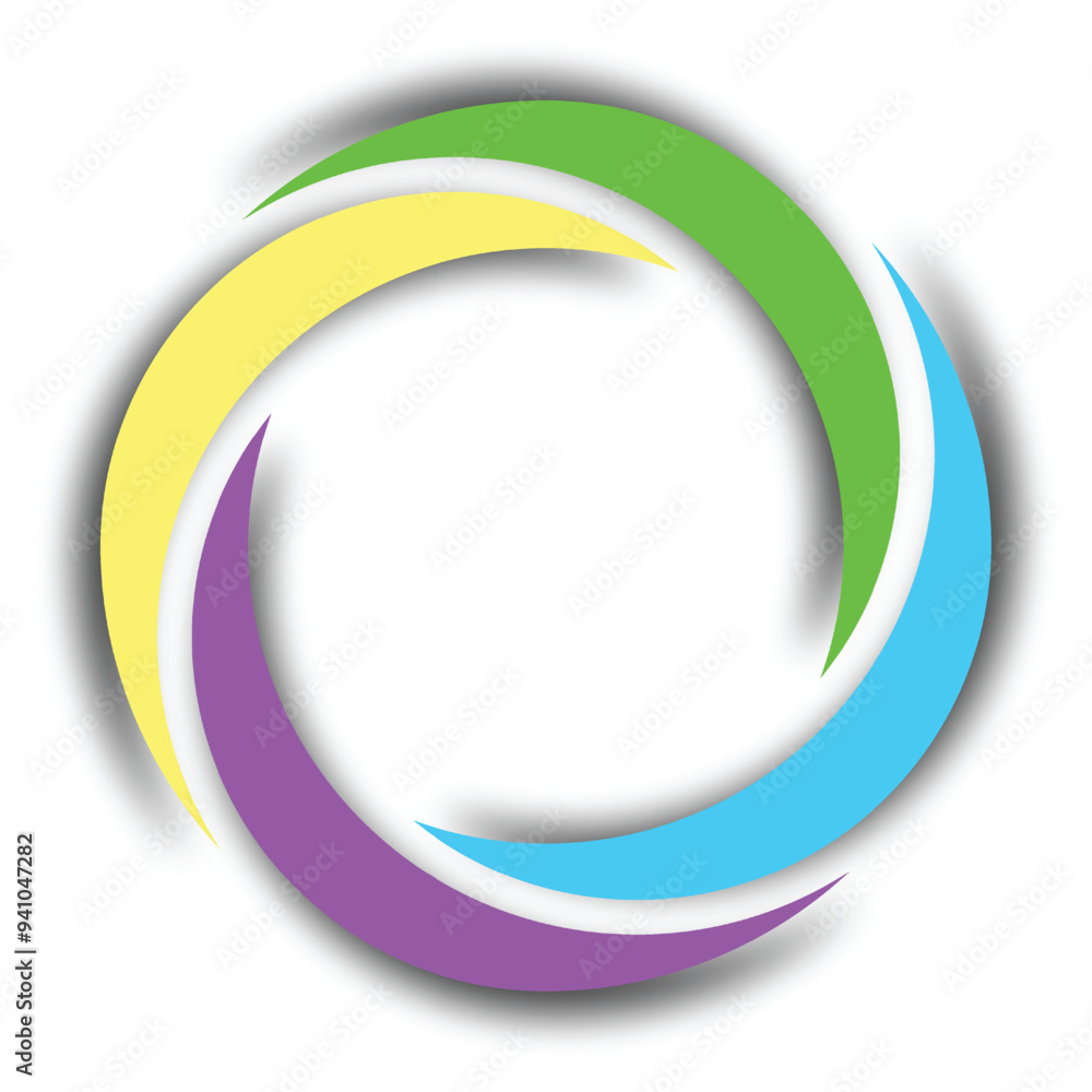 The abstract colorful circular logo design. The abstract colorful circular logo design.