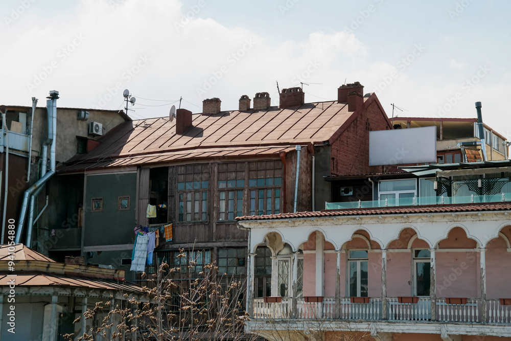 View of old houses in Tbilisi, Georgia View of old houses in Tbilisi, Georgia