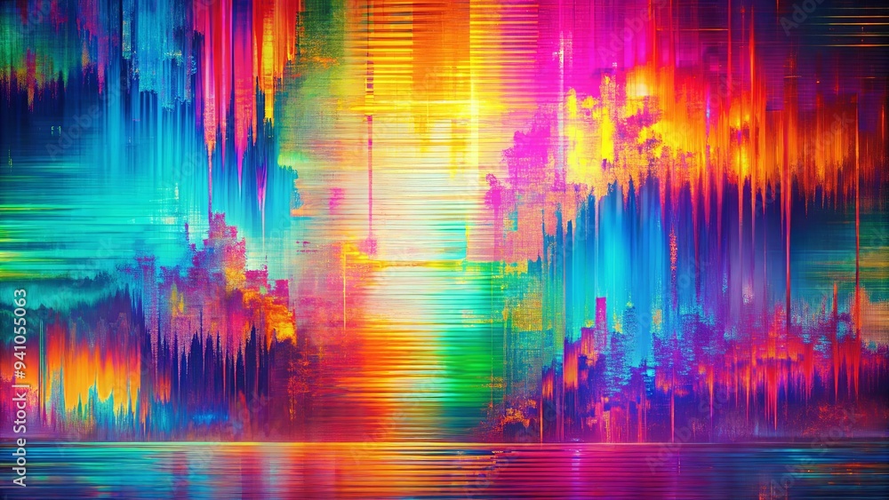 Abstract textured background with glitch art and digital distortion in vibrant colors Abstract textured background with glitch art and digital distortion in vibrant colors