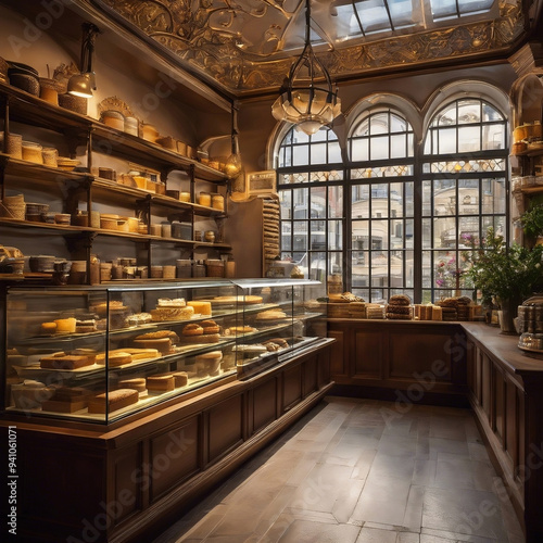 a nice old style bakery, vintage bakery