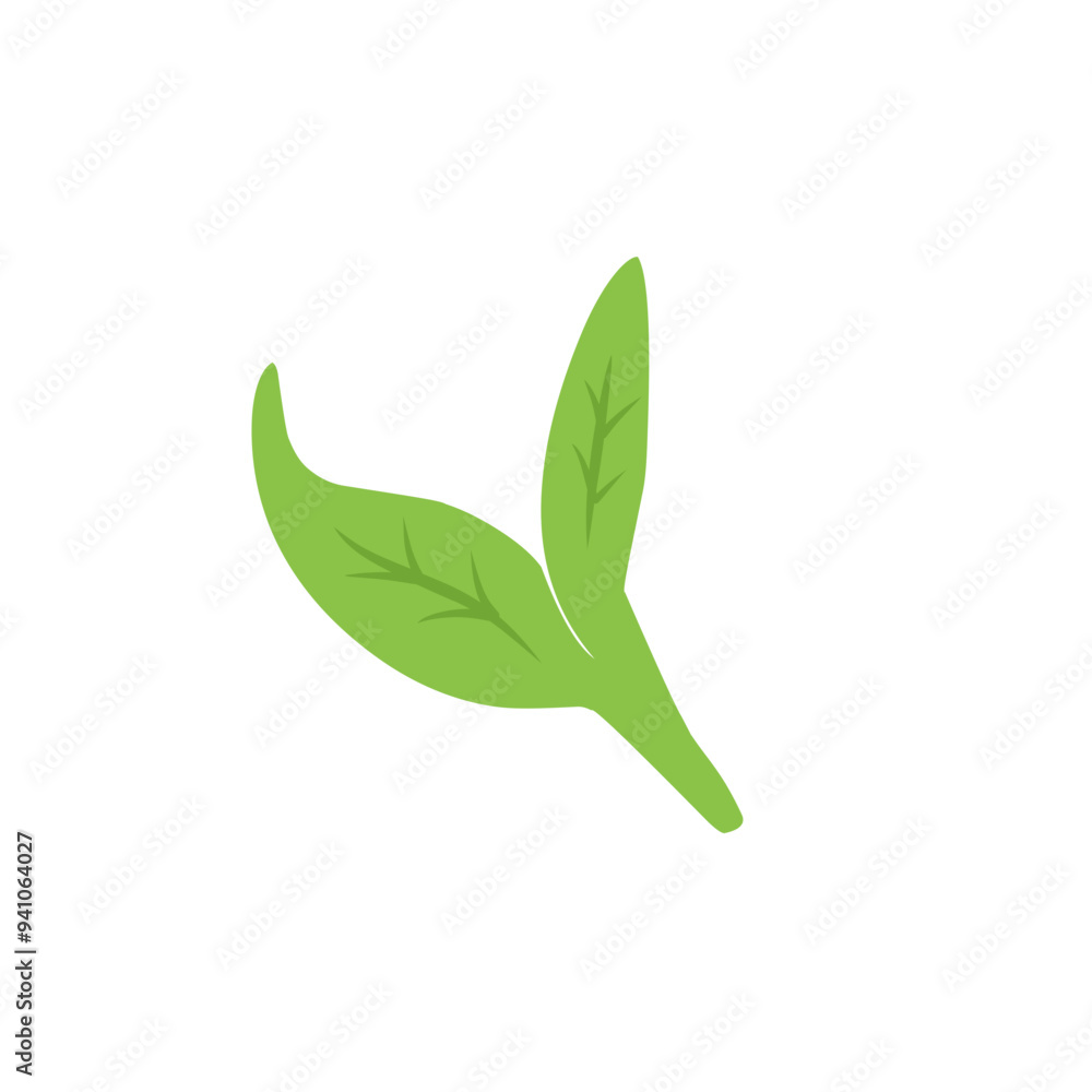 green tea leaf vector icon green tea leaf vector icon