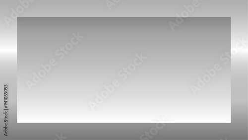 銀色の光沢のあるメタルフレーム　16：9