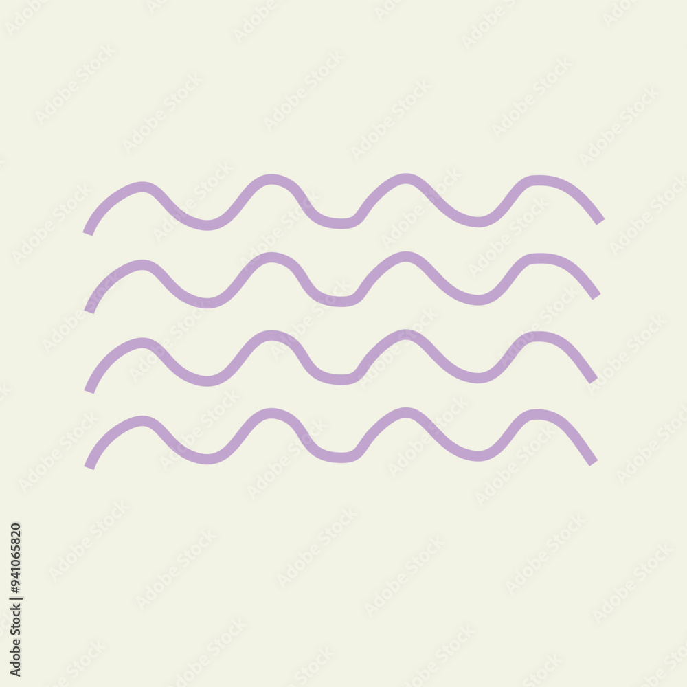 Hand drawn image of waves, decorative vector illustration. Hand drawn image of waves, decorative vector illustration.