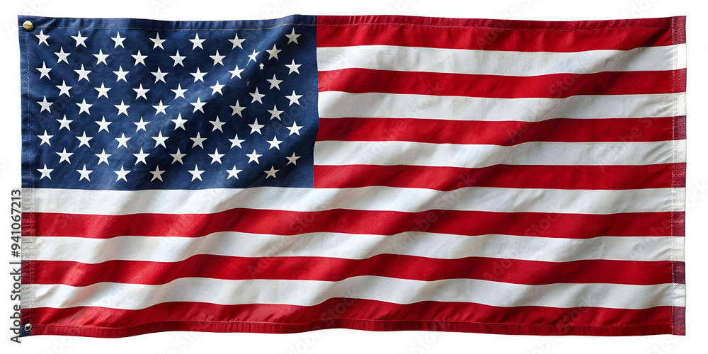 Obraz premium American flag on white background