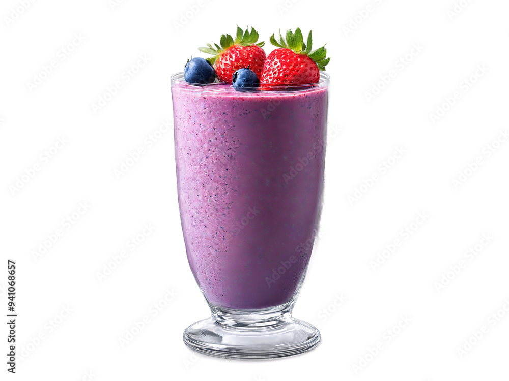 Strawberry Blueberry Smoothie A refreshing strawberry blueberry smoothie in a modern glass adorned with strawberry Strawberry Blueberry Smoothie A refreshing strawberry blueberry smoothie in a modern glass adorned with strawberry