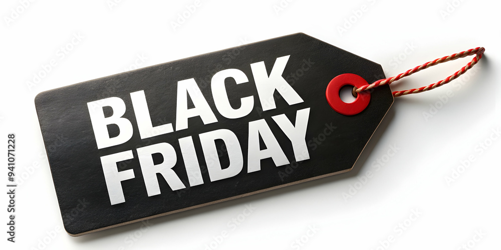 Obraz premium black Friday tag on white background