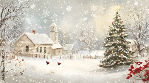 A collection of holiday cards featuring winter scenes and festive holiday greetings