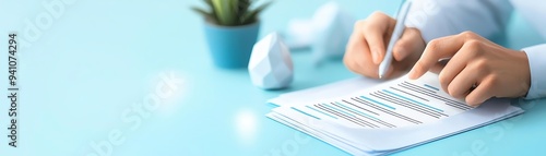 candidate tailoring their resume for a specific role, symbolizing customized job applications, with light effects emphasizing detail-oriented effort.