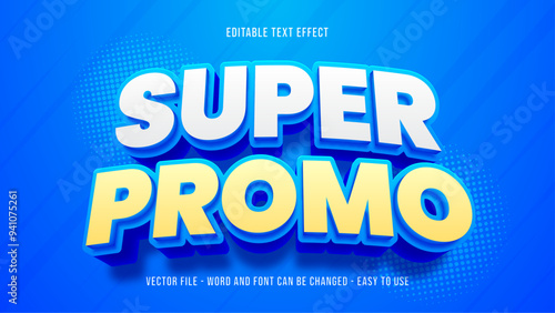 Super promo editable text effect, discount text style