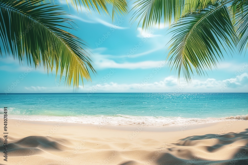 tropical beach with palm tree tropical beach with palm tree